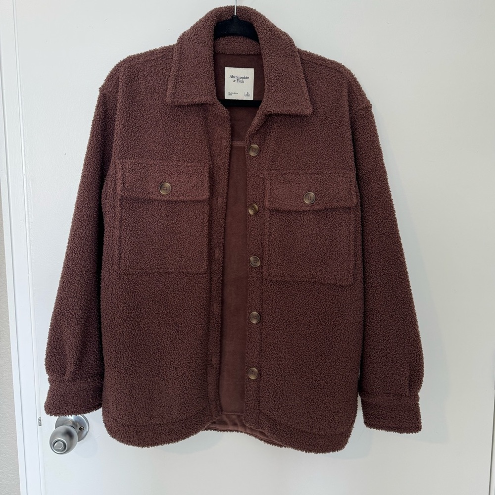 LIKE NEW A&F Sherpa Shirt Jacket